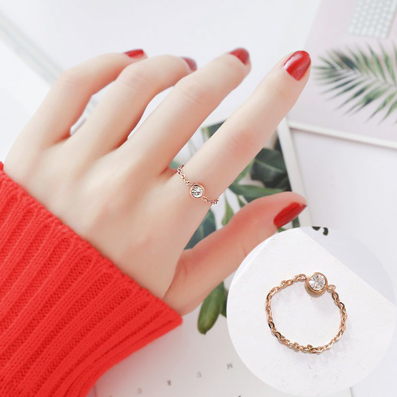 Collar de burbujas de platillo volador pequeño de un solo diamante, cadena de clavícula de sentido avanzado para mujer, acero de titanio, oro de 18k, joyería que no se desvanece