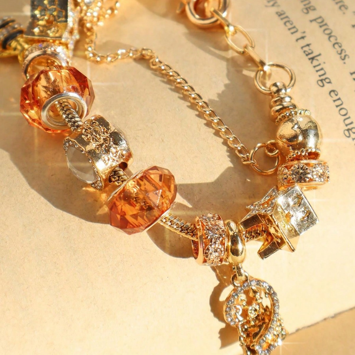 Pulsera de Pan, estilo explosivo transfronterizo europeo y americano, pulsera con cuentas de bricolaje, castillo de diamantes de imitación, abeja, estrella de cinco puntas, colgante, joyería