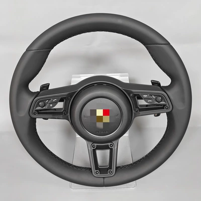 Upgraded rivet modification for 918 Spyder, 997, Cayenne, Macan, 718 Panamera, 911 Porsche steering wheel (Steering wheel) - black-assembly