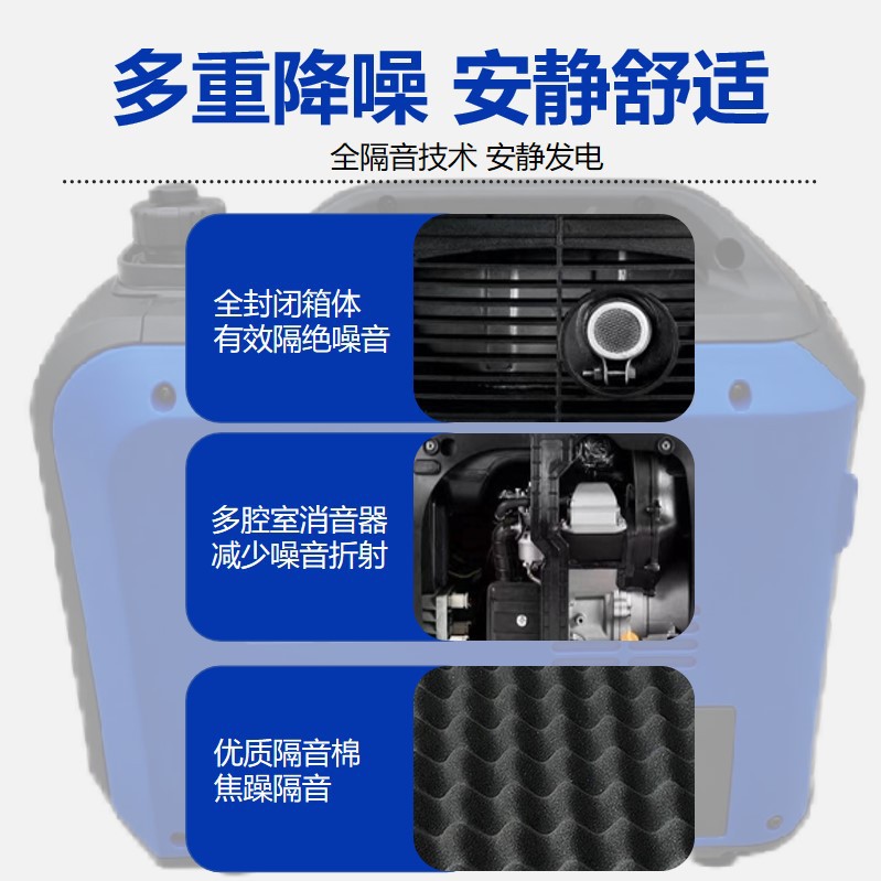 Silent Portable Gasoline Generator 220V Small Household 4Kw Outdoor Camping Rv Power Generator Set