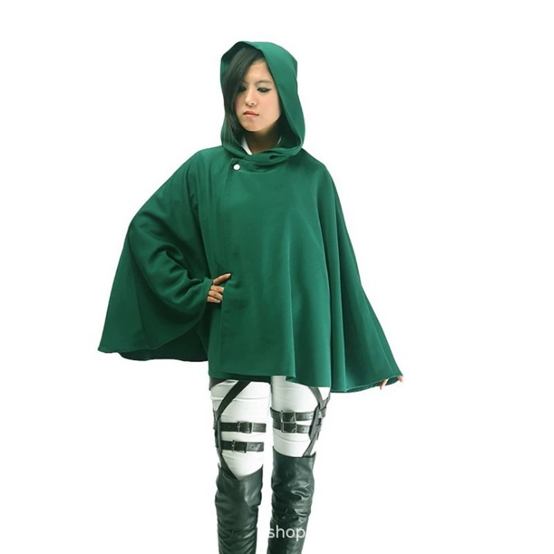 Cosplay Costume (Attack on Titan) Mikasa Full Set — Unisex Survey Corps Uniform, Faux Leather Skirt