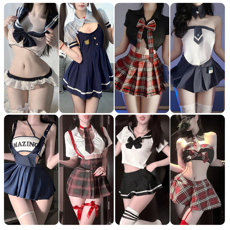 Collection of Trendy Jk Uniforms, Flirtatious and Sexy Lingerie, Pure Desire and Seductive Lingerie Qqny