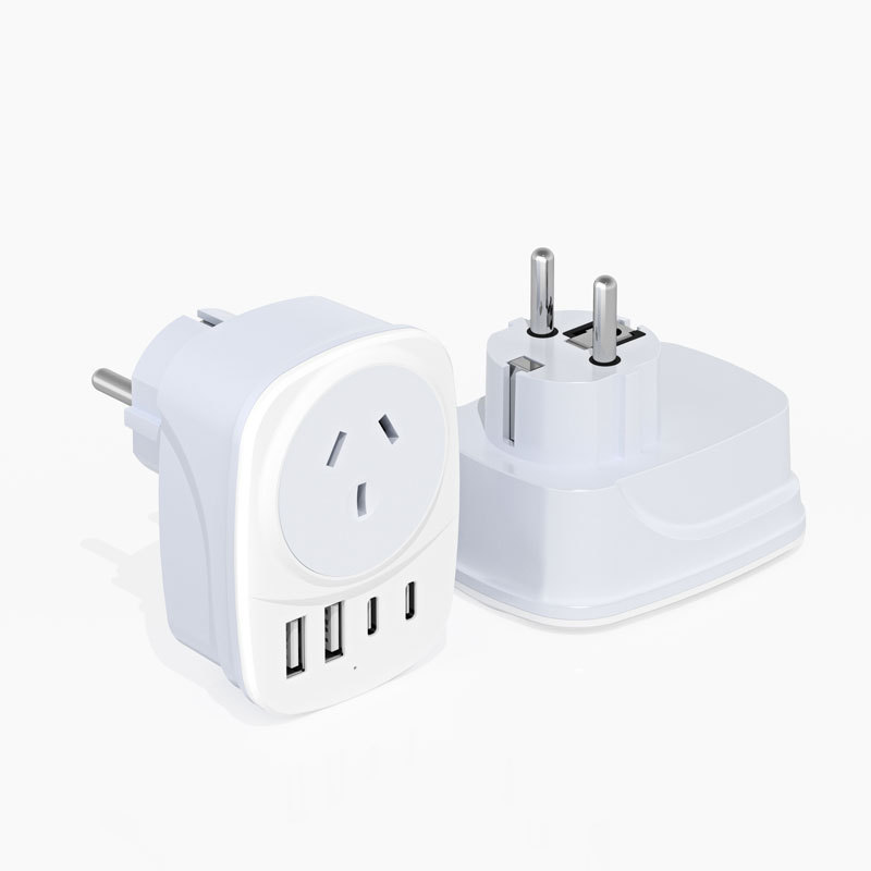 亚马逊澳规转换插头全球通用手机充电旅行插座多功能2U2C转换插头