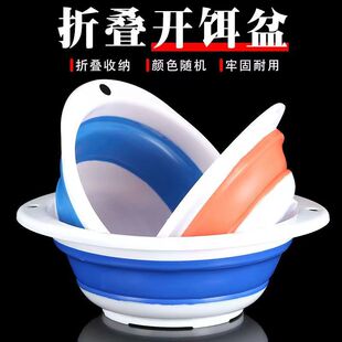 Factory wholesale bait tray plastic folding bait basin with lid silicone bait basin fishing gear outdoor supplies