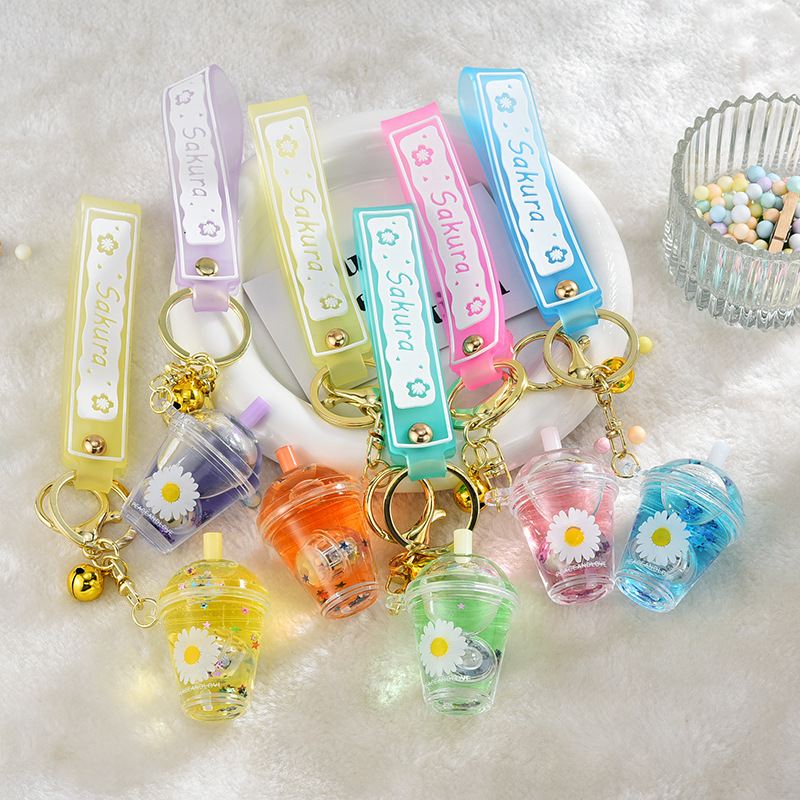 1 Piece Cartoon Style Daisy Arylic Unisex Bag Pendant Keychain