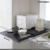 Space-saving kitchen countertop - black - built-in handle [pull to turn into a table in seconds]