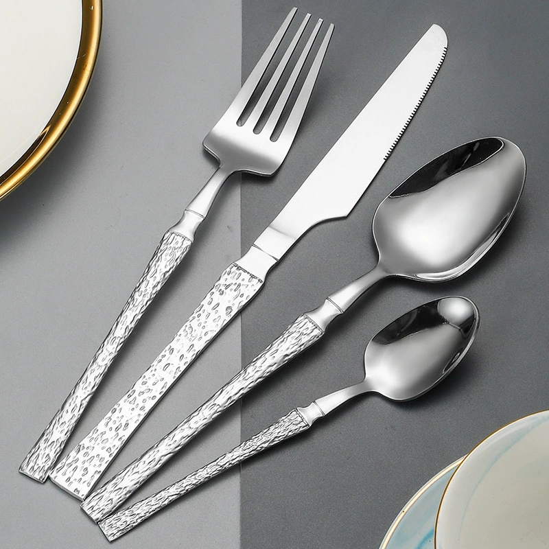 (Cross-border trading), tableware stainless steel, creative set, handle, 4 pieces