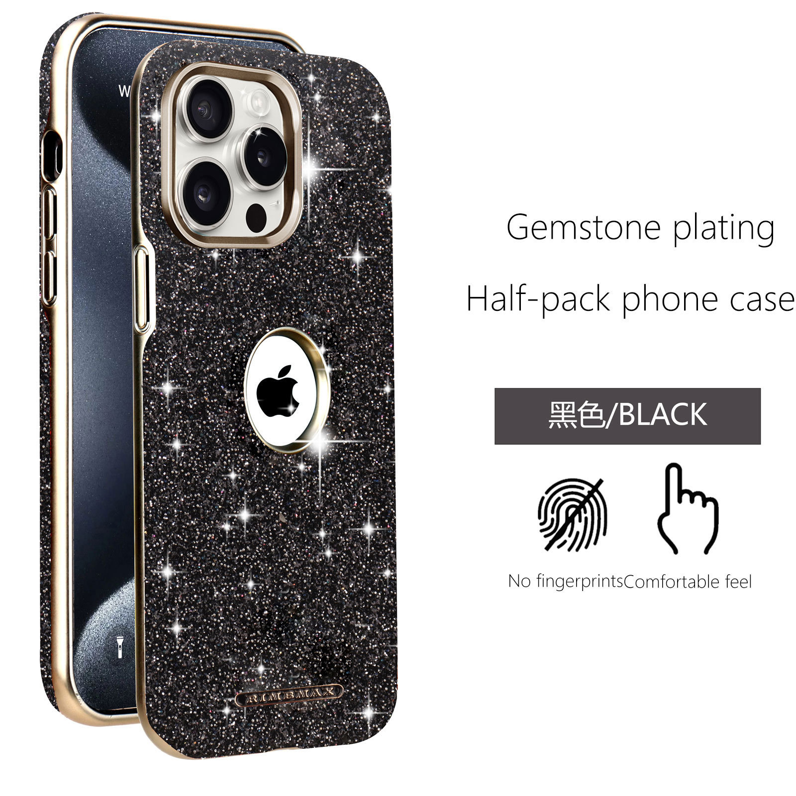 Ốp lưng iPhone 16 Pro Max từ tính chống rơi, viền dày bảo vệ toàn diện, thiết kế sang trọng hồng long lanh — Nhãn lộn lấp lánh màu đen có tích hợp hút từ tính, Nhãn lộ màu xám lấp lánh có tích hợp hút từ tính, Nhãn lộ màu xanh lấp lánh với lực hút từ tính tích hợp, Nhãn lộ màu đỏ lấp lánh với lực hút từ tính tích hợp