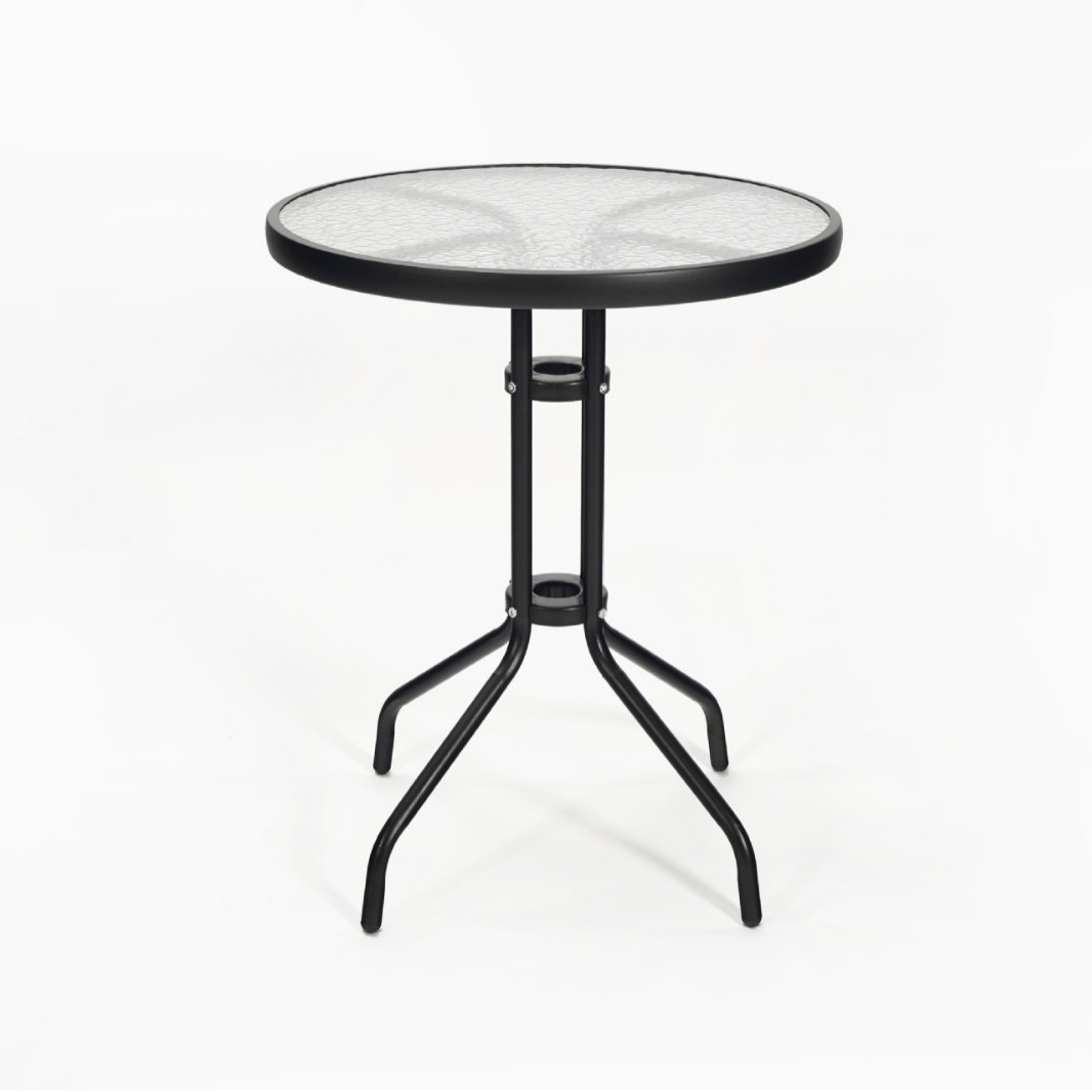 [Daxuan] Balcón mesa plegable al aire libre Juego de cinco piezas al aire libre Silla plegable combinada Mesa de vidrio de terraza