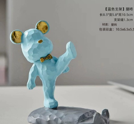 Blue phone holder, with little bears, 1 pieces