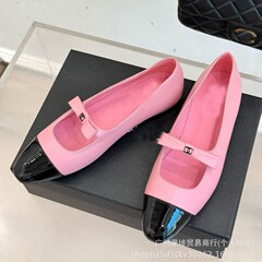双C家~小香风拼色圆头搭扣玛丽珍单鞋女外穿秋新款~高货工厂直出
