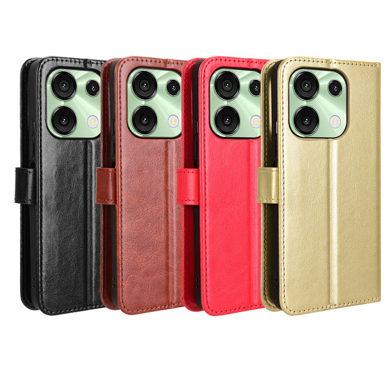 Suitable for Umidigi G9 Phone Case Note 90 Phone Leather Case Flip Cover Card Holder Lanyard Crazy Horse Pattern G9X