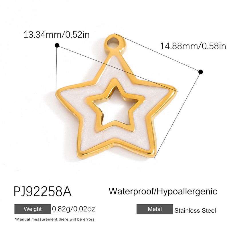 欧米風ステンレスDIYアクセサリーパーツ パール付きダイヤモンドオイルドロップオーシャン風ペンダント フルーツ・昆虫・星型アクセサリー|undefined