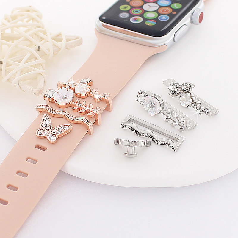 Simple Style Flower Butterfly Metal   Watch Strap display picture 1