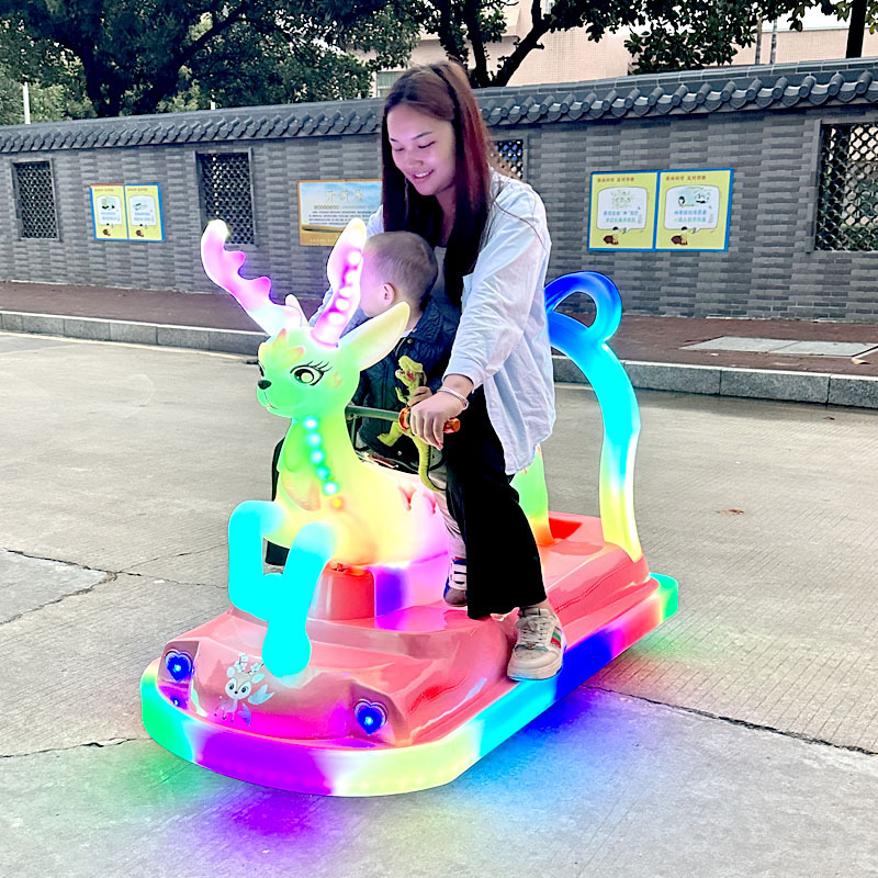 coche de atracciones eléctricas para niños coche de choque doble parque de juegos estand control remoto al aire libre coche luminoso control remoto luminoso