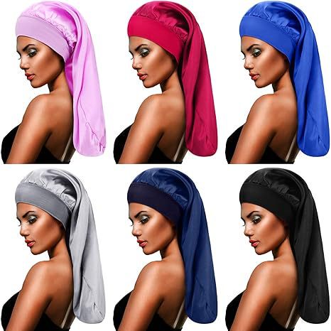 Best-selling Satin Sleep Hat High Elastic Wide Brim Long Tube Hat Women's Versatile Long Hair Hair Protection Hat Bonnet