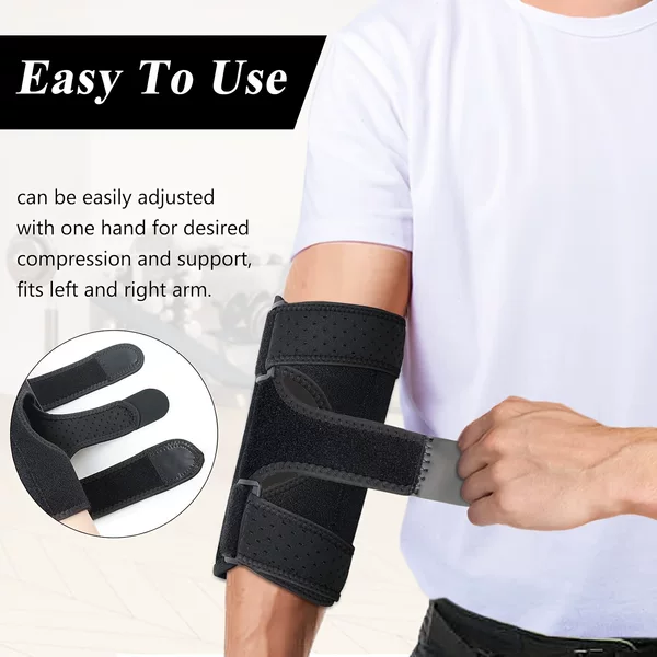 Sports elbow protection fitness basketball elbow strap pressurized breathable adjustable anti-collision arm steel plate support elbow protection