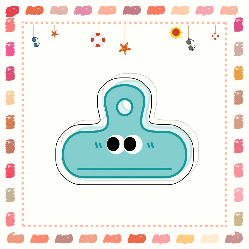 Xiaohongshu explosion, fresh cartoon cute, funny expression Eye clip, long tail clip PP clip Tripida book clip