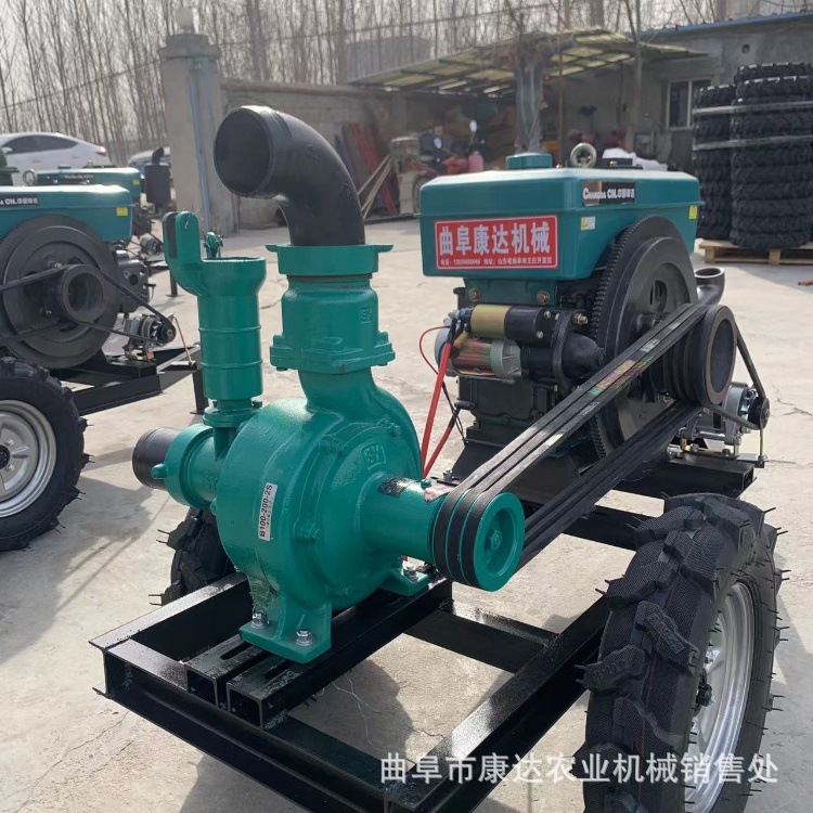 双叶轮增压泵 柴油移动泵车 扬程150高扬程高压力喷灌机