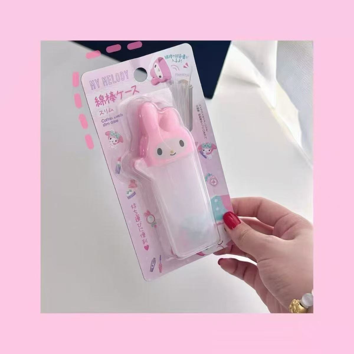 산리오 면봉 케이스 수납함 창의적인 이쑤시개 치실 수납 휴대용 청결 항균 용품 상자 이미지 2