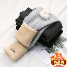 秋冬款外穿儿童打底裤小女童加绒加厚一体绒长裤童装宝宝高腰裤子