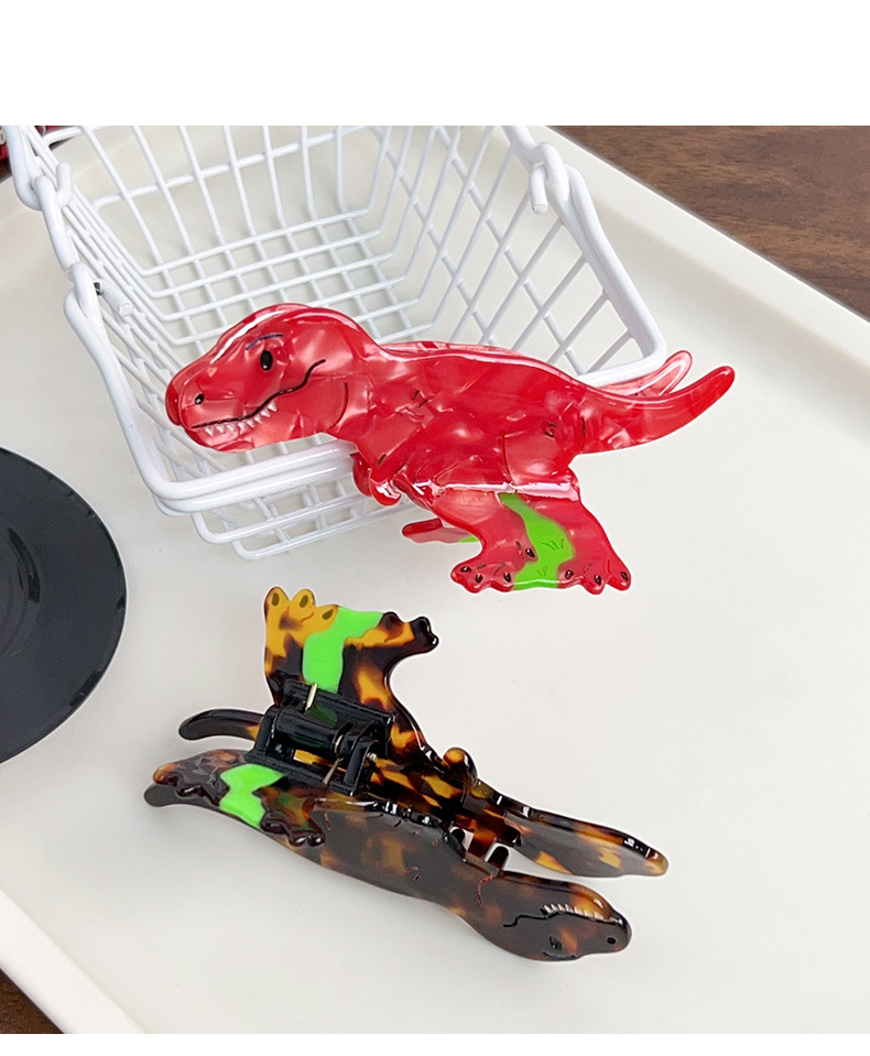 1 Piece Quantity Cute Women's Animal Cartoon Dinosaur Acetic Acid Hair Claws