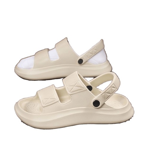 Men's Summer External Wear Sliding Sandals with Non-Slip, Foot-Molding Feel, Thick Insoles, and Elevation for Outdoor Driving and Sports, Available in Large Sizes