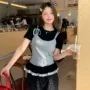 修身短袖木耳边夏季t恤
