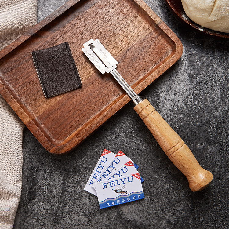 面包修容刀 弧形面包割刀不鏽鋼面團烘焙切刀 歐式法棍割紋理刀