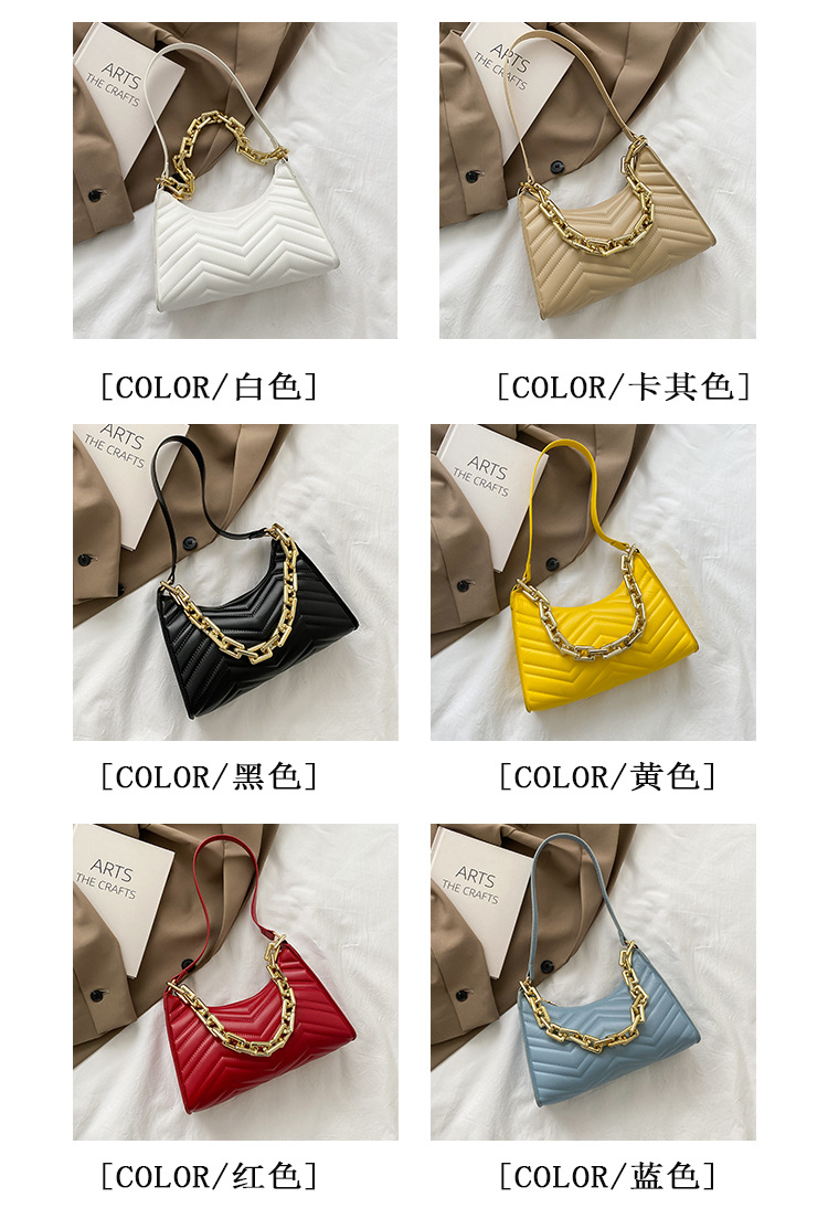 Retro New Fashion Korean Simple Western Style Chain Armpit Bag display picture 22