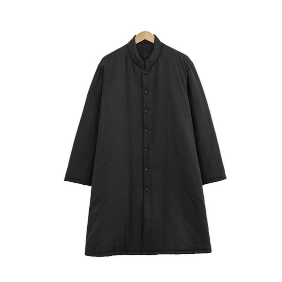 Non-printed Japanese-style cotton-padded home wear long cardigan pajamas nightgown women's nightdress autumn and winter thickened cotton can be worn outside