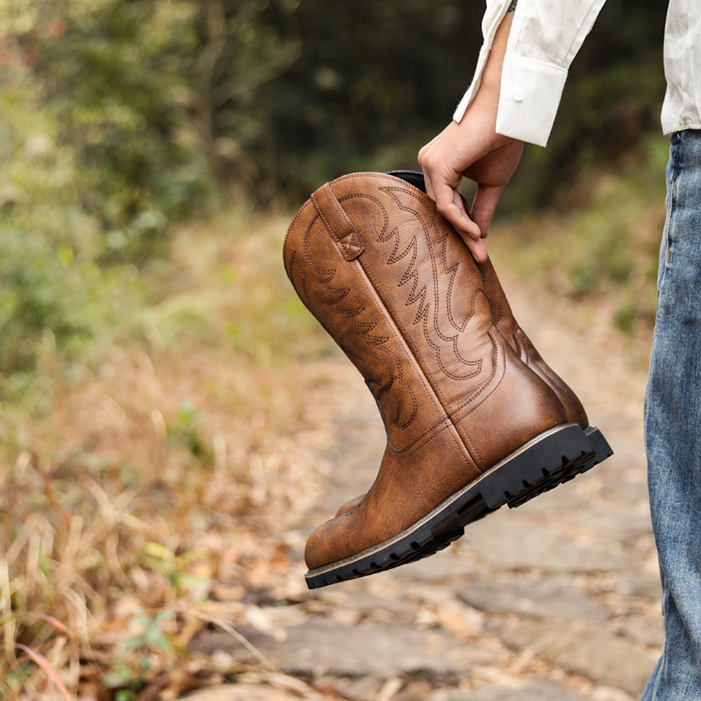 Big Tree elements Western cowboy boots for men_voghion.com