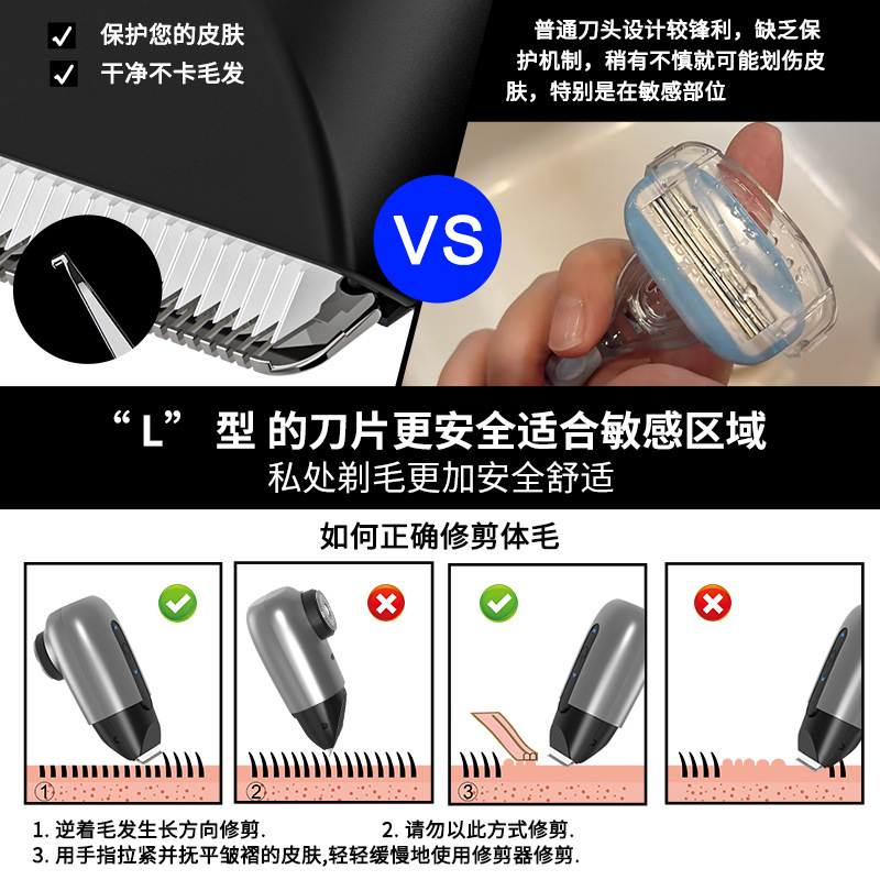 クロスボーダー新型携帯ミニ電気かみそり髭剃り二合一旅行男性充電水洗い髭剃り|undefined
