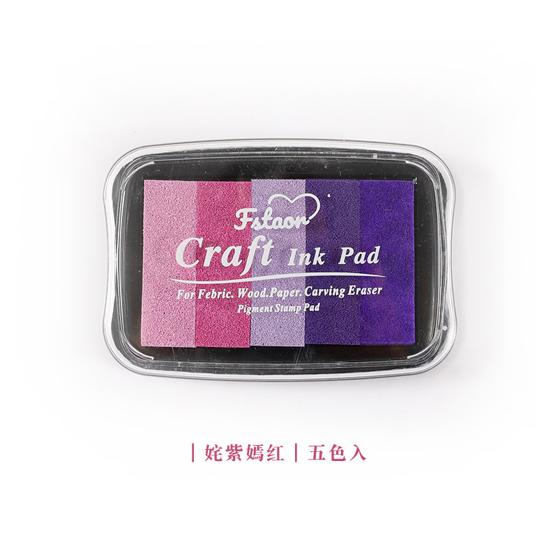 Gran serie de estilo japonés Rainbow inkpad DIY sello impresión pintura al óleo del dedo los niños inkpad 6 selección color