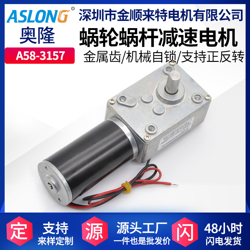 A58SW31ZY turbine worm gear motor high torque robot with self-locking electric turntable low speed motor