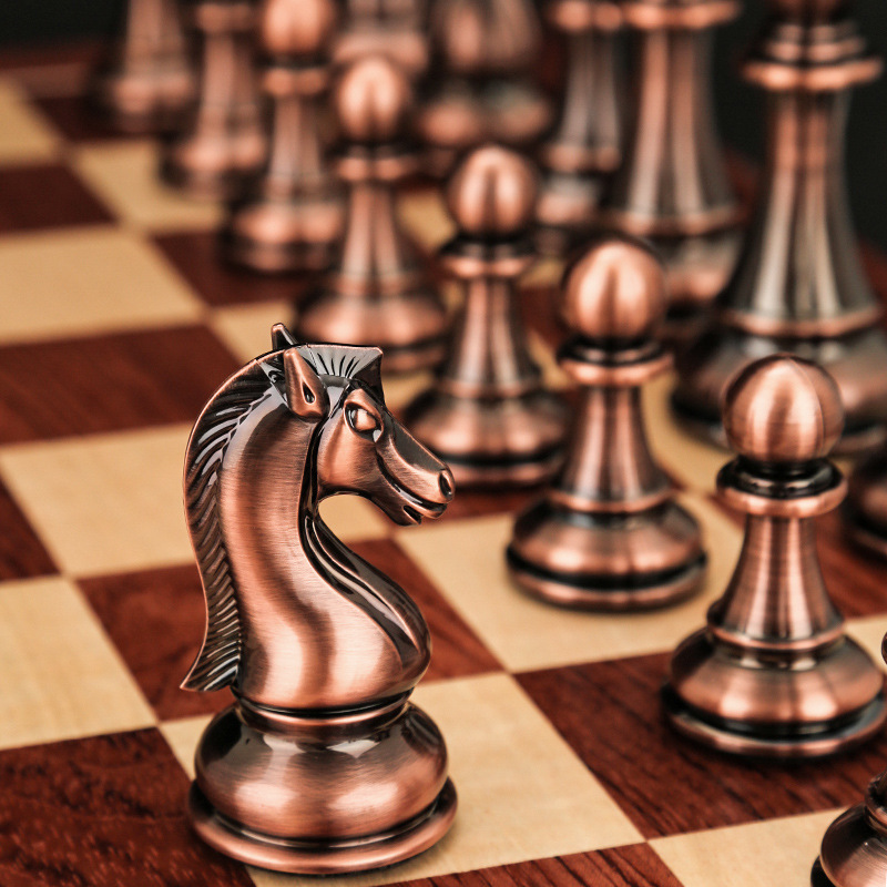 国际象棋比赛专用高档礼盒套装实木折叠棋盘超大棋子西洋棋chess