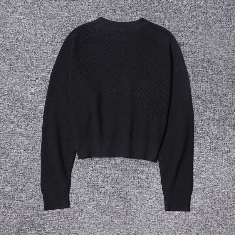 Original Factory Order Surplus French Vb Women's Batwing Sleeve Cotton Wool Crew Neck Sweater for Women Autumn and Winter Customer-Supplied Fabric