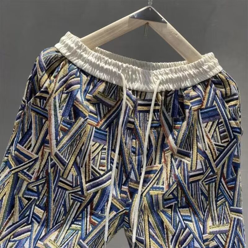 Comercio exterior transfronterizo al por mayor 2025 marca de moda serie verano nuevo estilo estilo étnico pantalones de playa pantalones japoneses de cinco puntos