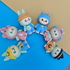个性创意玩偶变装labubu3d立体软胶labubuPVC材质卡通拉布布