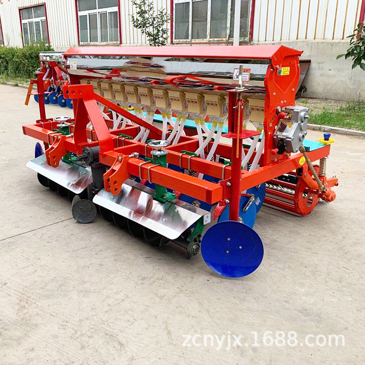新款四轮车带小麦播种机旱稻谷子条播机多行可订制农业普播机器