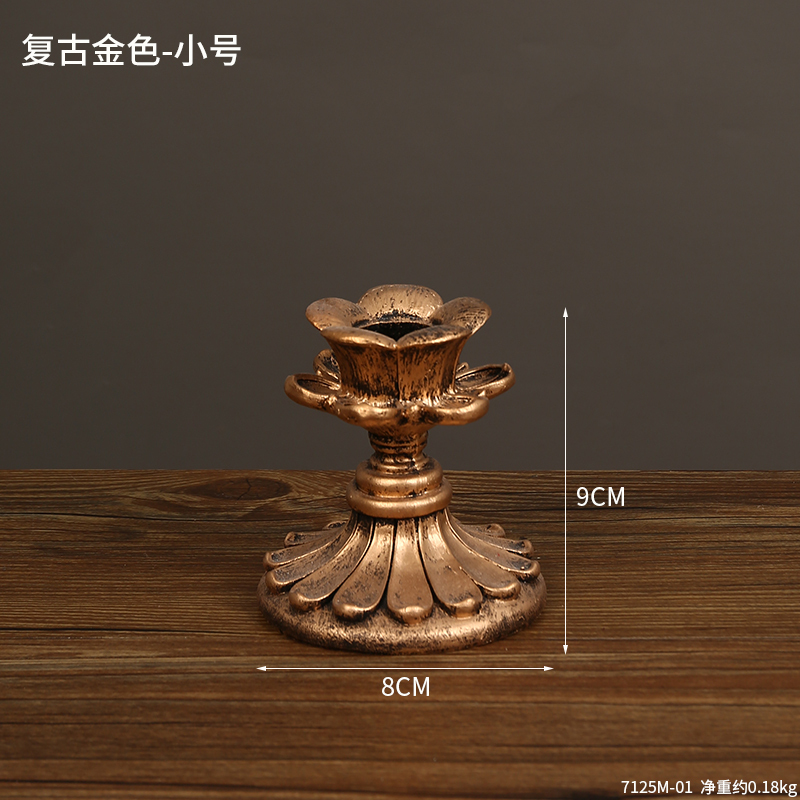 复古欧式铁艺烛台摆件家用餐桌浪漫烛光晚餐道具三头法式蜡烛台座|undefined