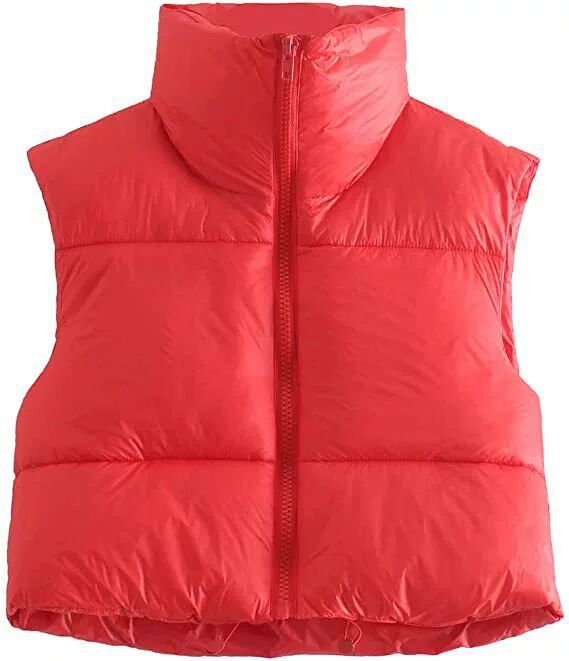 Chaleco de algodón de estilo europeo y americano Chaleco de invierno de las mujeres Chaleco de algodón engrosado chaleco sin mangas de pan