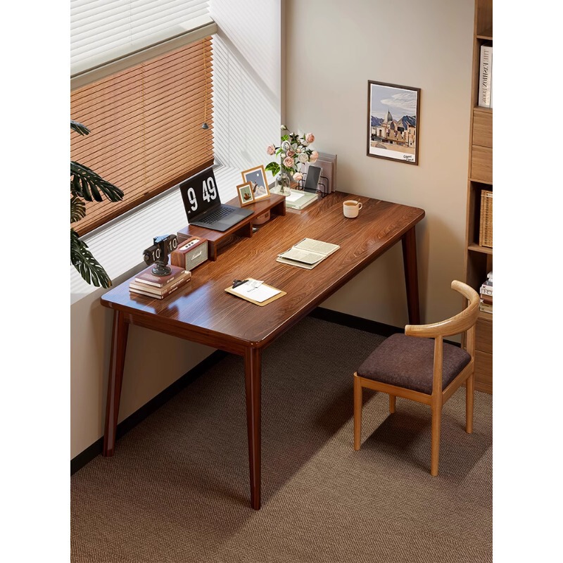 Desk Student Home Solid Wood Leg Learning Writing Desk Adult Simple Rectangular Bedroom Computer Desk