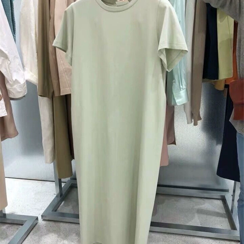 Женское летнее платье, новинка 2019, платье-футболка из хлопка и льна с короткими рукавами, студенческое платье средней длины в свежем Стиле