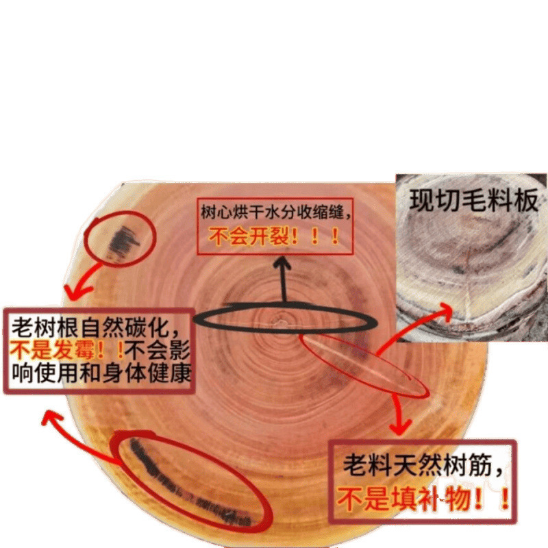 正宗铁木砧板越南进口铁树菜板家用防霉肉板加厚刀板菜墩|undefined