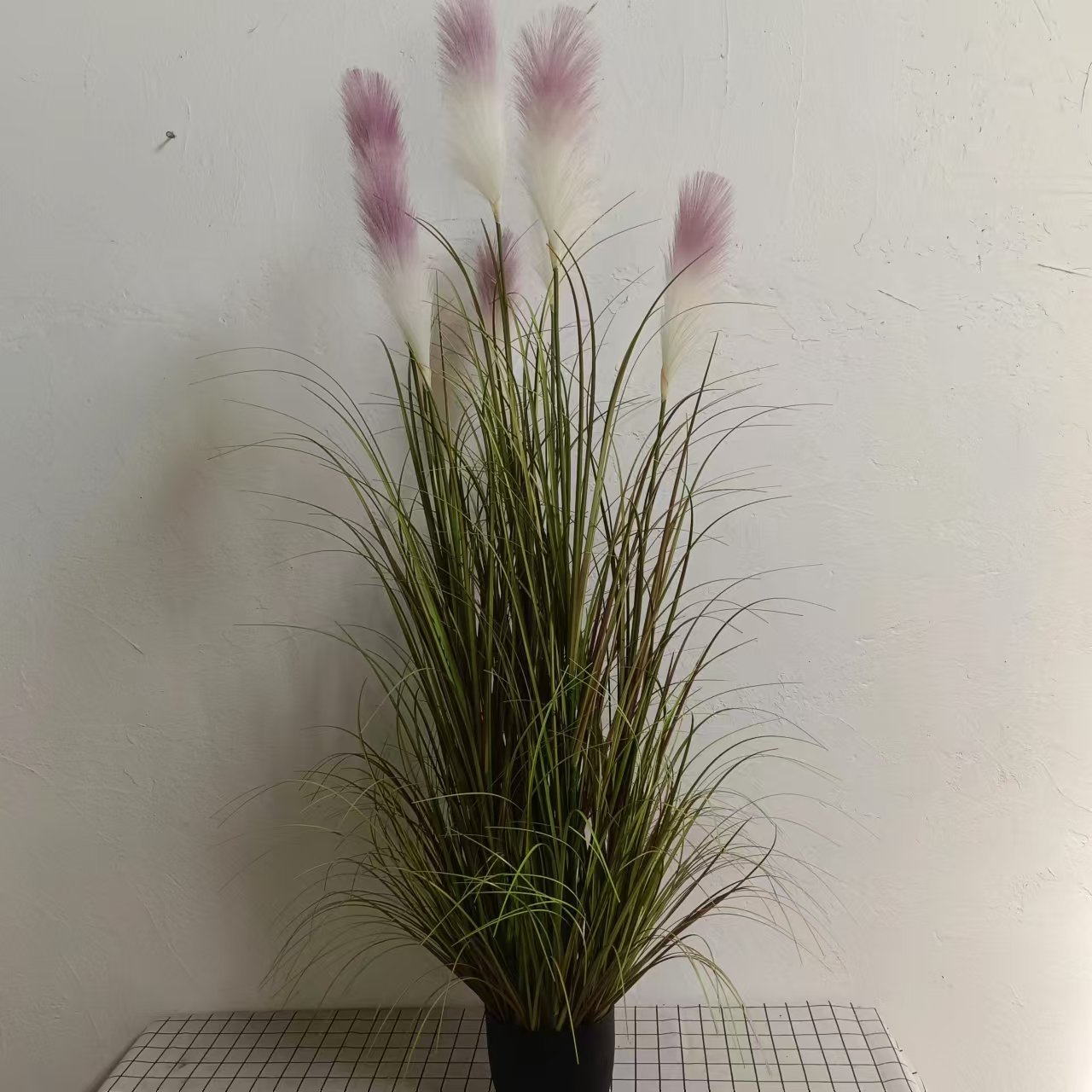Plantas de caña artificiales verdes falsas plantas de césped decoración doméstica césped accesorios de fotografía decoración de suelo bonsai flores interior image 15