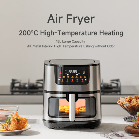 15L Air Fryer Air Fryer Household Large Capacity Intelligent Stainless Steel Electric Fryer Multifunctional Electric Oven
