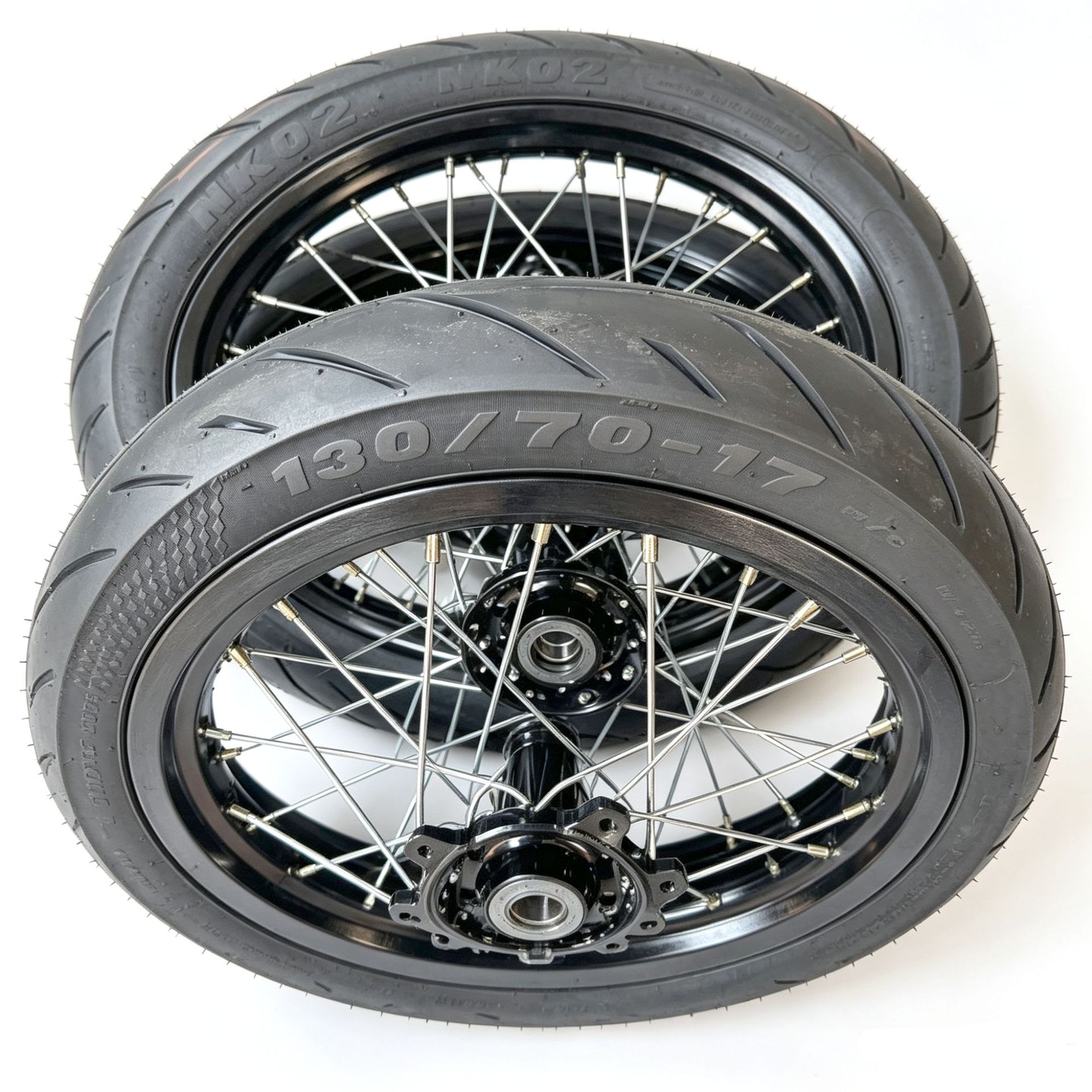 QiuLongJiFeng modified front 100/80-17 rear 130/70-17 Zhengxin slick tire wheel assembly performance version inner tube