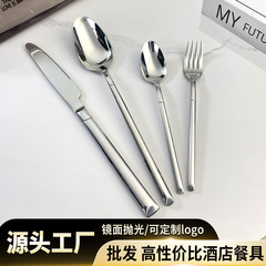 304ステンレス食器レトロ厚手騎士刀フォークスプーンセット卸売り食品級洋食ステーキ刀フォーク
