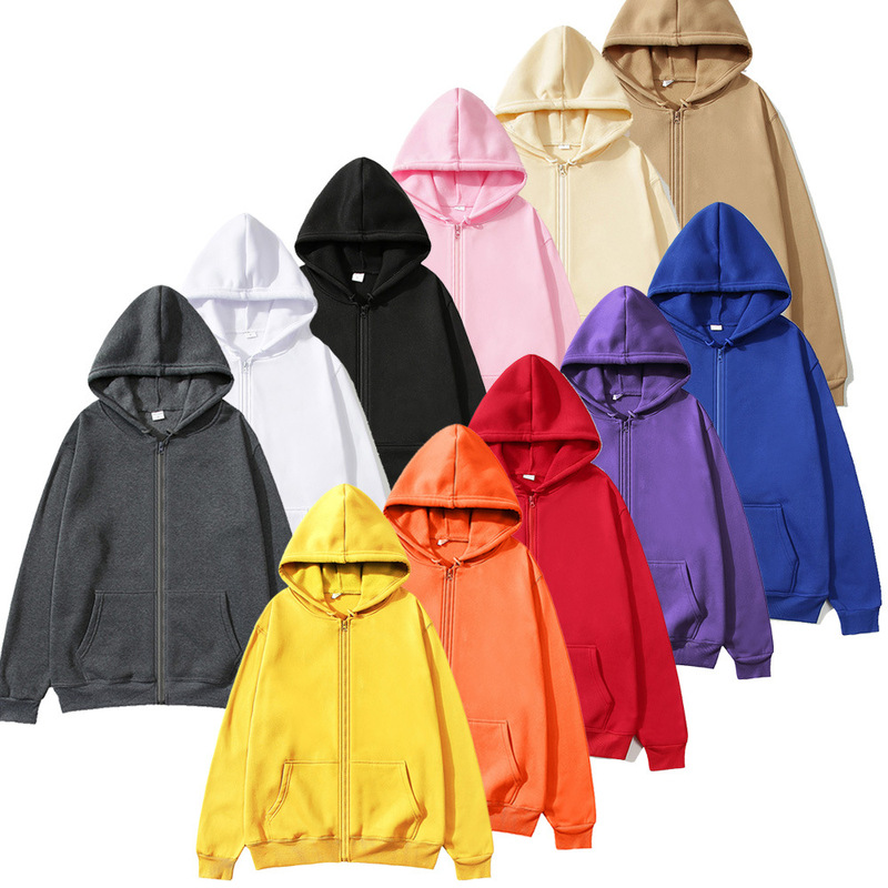 Men's Zip-Up Cardigan Hoodie Sweatshirt Sports Shirt Autumn Winter Fleece Top Solid Color 18 Colors Factory Wholesale Men's Zip-Up Cardigan Hoodie Sweatshirt Sports Shirt Autumn Winter Fleece Top Solid Color 18 Colors Factory Wholesale